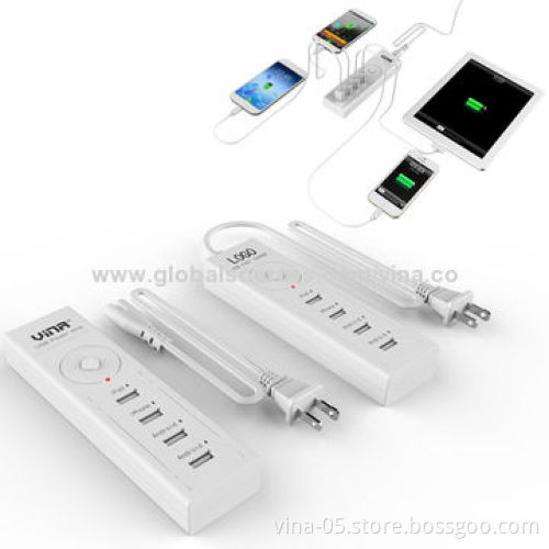 Desktop USB Chargers, 4 Ports, 100 - 240V, 50/60Hz Input Range